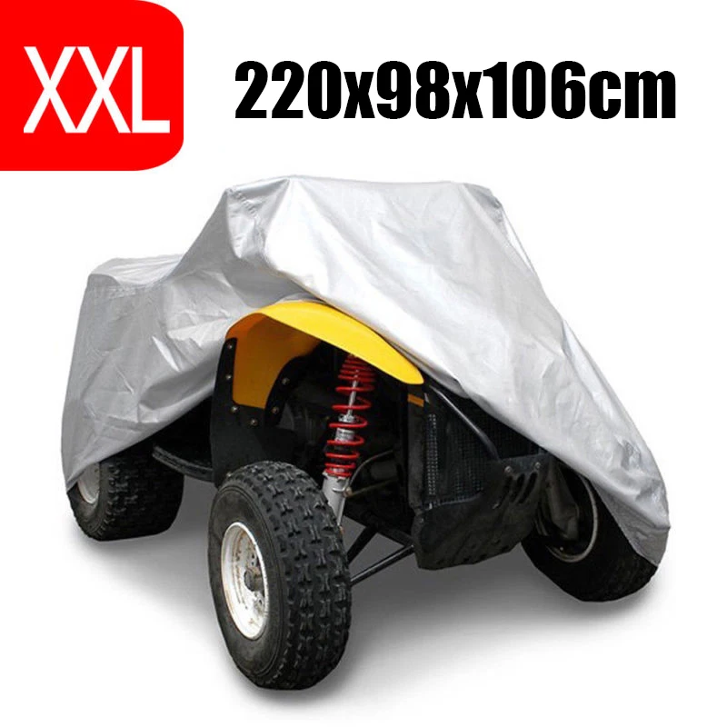 1 шт. XXL 190T Водонепроницаемый Анти-УФ пылезащитный квадроцикл ATV Чехол Для Polaris Hon-Da для Yamaha Su-Zuki Серебряный ATV Quad Bike чехол