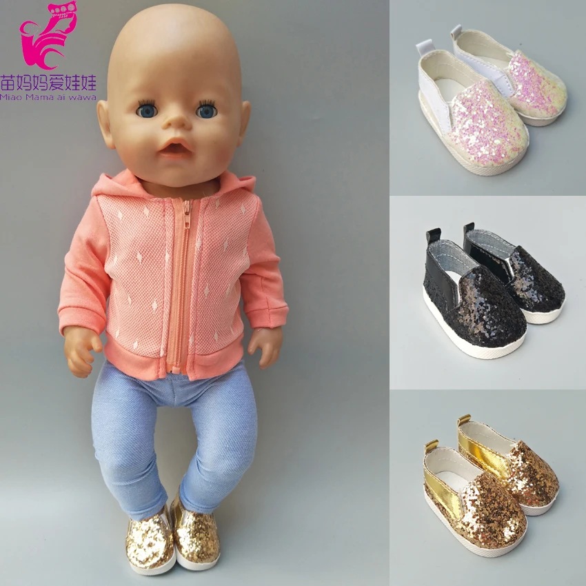 

Fits for 43 cm baby doll Autumn casual shoes 18 inch girl doll sneackers shoes doll accessories
