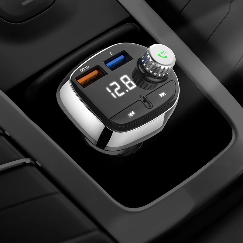 Bluetooth Car Kit for xiaomi car charger FM Transmitter MP3 Player Dual USB Fast Charging Voltage Display SD TF Music Playing Bluetooth Car Kit for xiaomi car charger FM Transmitter MP3 Player Dual USB Fast Charging Voltage Display SD TF Music Playing