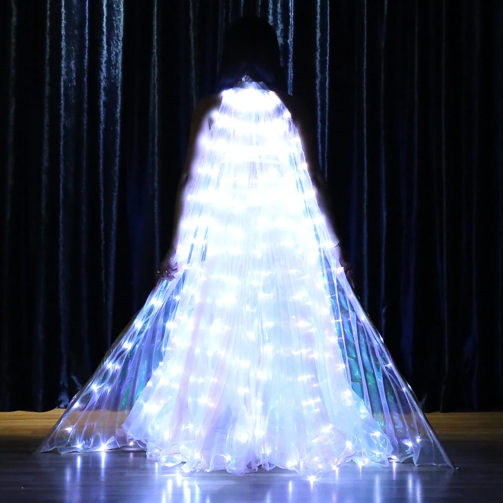 

LED Isis Wings Glow Light Up Belly Dance Wings with Sticks Performance Props