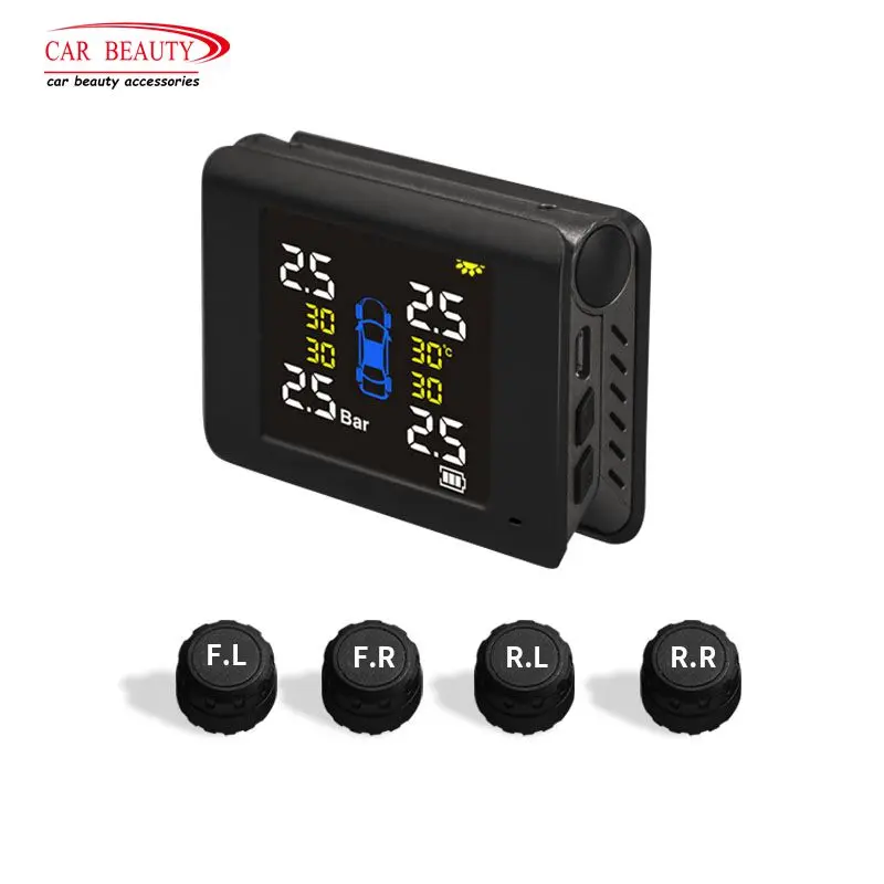 

Mini Fodable Wireless Digital TPMS Solar-Powered Car Tire Pressure Monitoring System for Auto Security Tire Real-Time Gauge