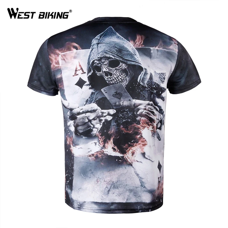 WEST BIKING Bicycle Jersey Men Short Sleeves Quick Dry Sport Clothes Running Cycling T-shirt Jersey Motocross MTB Cycling Shirt