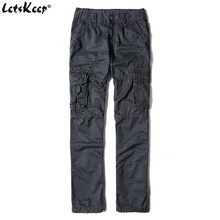 Мужские брюки карго LetsKeep, Военный стиль, полностью хлопковые армейские тактические брюки, мужские брюки размера плюс 29-40, Lk-ZA212 45