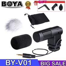 BOYA BY-V01 Stereo Microphone X/Y Mini Camera Condenser Microphone for Digital DSLR Canon Nikon Pentax Sony Camera DV condenser interview microphone dslr shotgun mic for digital camera canon nikon sony pentax panasonic olympus samsung casio