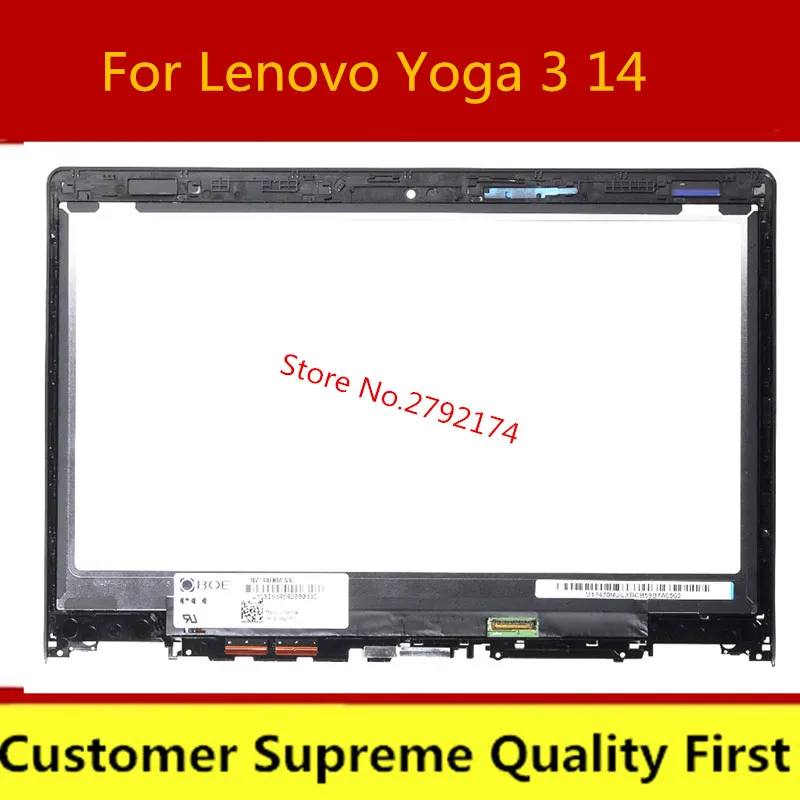 Для lenovo Yoga 3 14 5DM0G74715 80JH ЖК сенсорный экран дигитайзер токсичная смазка