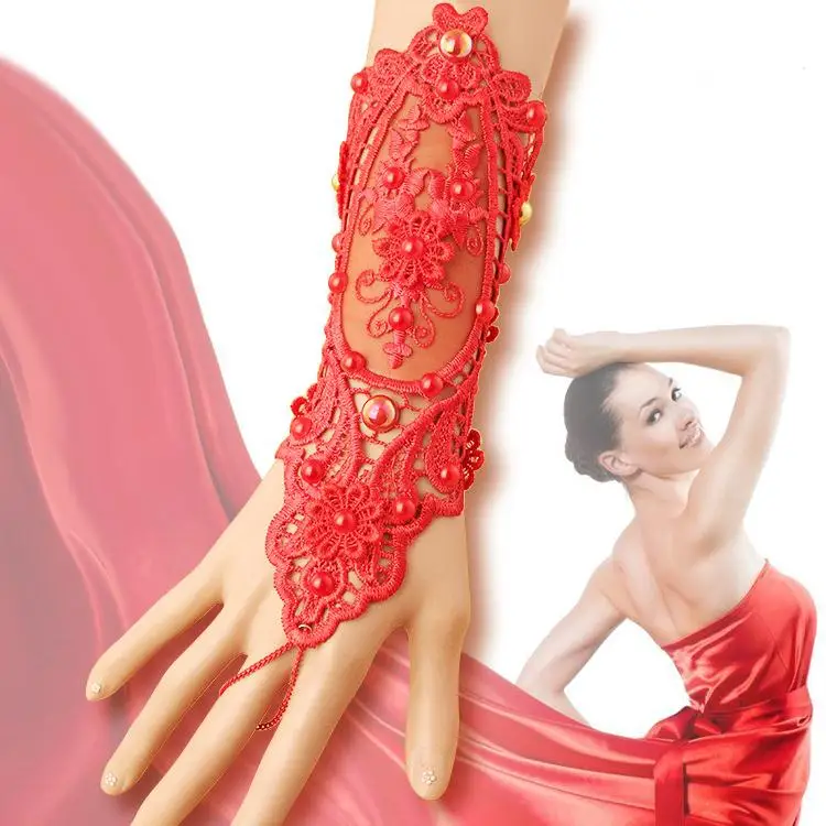 New Arrival Wedding red Lace Bracelets/ Bridal Wedding Dress