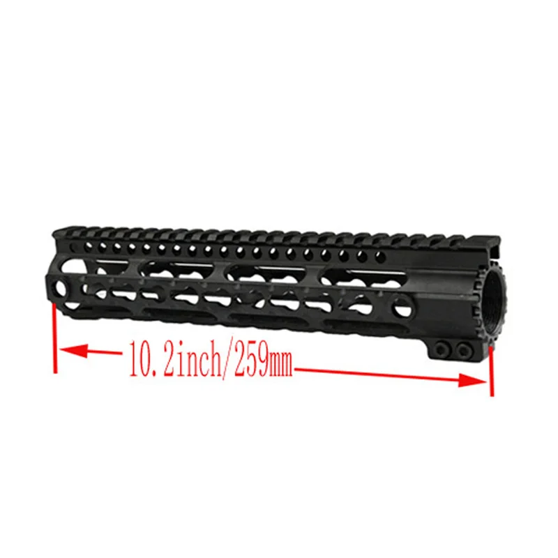 Охотничий Тактический 7 ''9'' 10,2 ''12,2'' 15,25 ''Handguard Keymod рельсовая система для страйкбола AEG - Цвет: 10.2inch