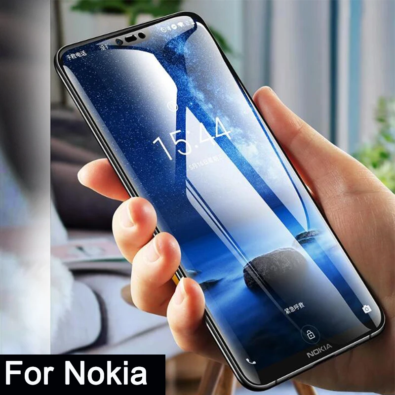 

protective Glass For Nokia 7 Plus 8 9 2.1 3.1 5.1 6.1 7.1 8.1 X5 X6 X7 plus tempered glas Screen Protector full protect Film 9h