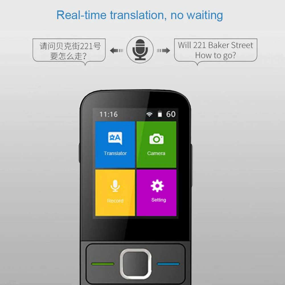 Переводчик языка в режиме реального времени мгновенная запись wifi фото интерпретировать практичный умный голос портативная связь