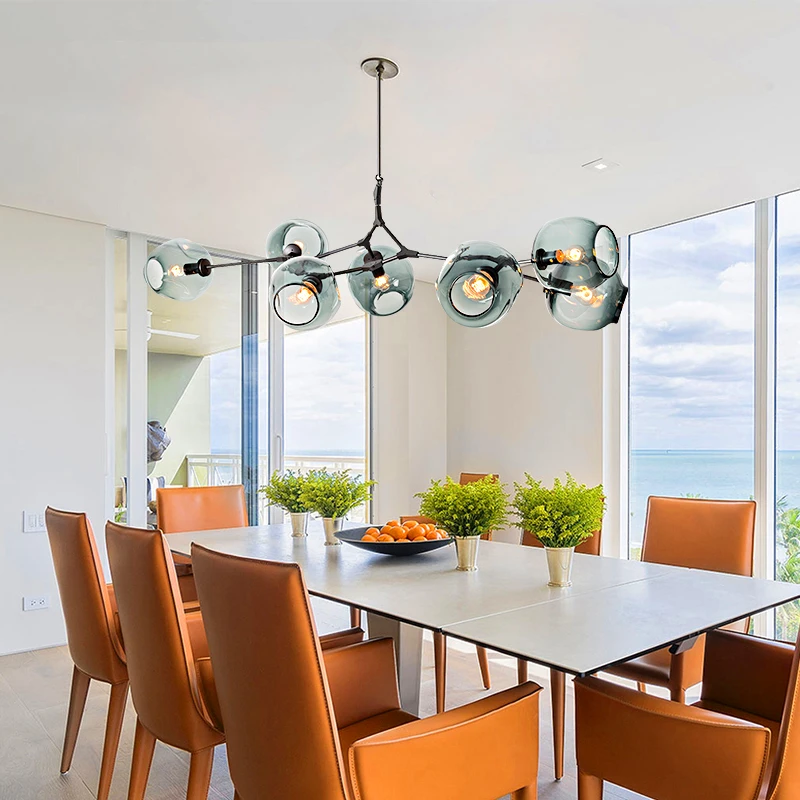 Glass Ball Branching Bubble Pendant Chandeliers Restaurant Living Glass Ball Branching Bubble Pendant Chandeliers Restaurant Living Room Modern Chandelier Lighting Led Lamps