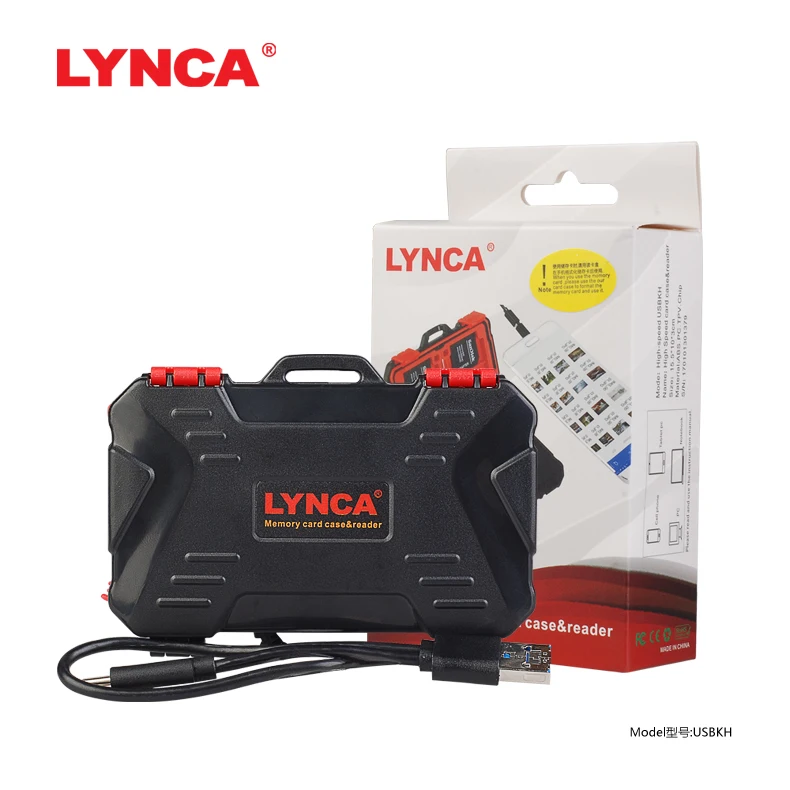 

LYNCA 2 IN 1 USB3.0 5Gbps Card Reader 9pcs MSD + 7pcs SD Cards Memory Card Reader Case For CF TF SD Card Storage Box