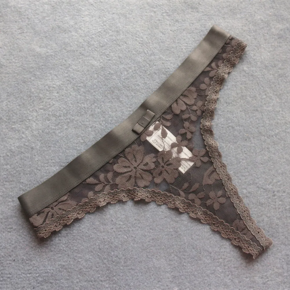 Voplidia Women Sexy Panties Underwear Thongs G-Strings 2018 See through Female Seamless Lingerie Lace Low-waist G Strings PM213