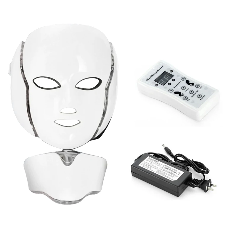 Светодиодный спа-маска для лица, 7 цветов, омоложение кожи, Отбеливание лица, красота, ежедневный уход за кожей, маска, светодиодный светильник, фотонотерапия, маска