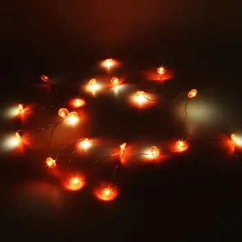 

2M String Lights Holiday Fairy Lights Romantic Lantern Battery Operated Red pumpkin Pattern Decor For Garland Christmas Party We