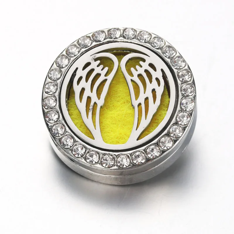 

Aromatherapy 18mm Snap Buttons Perfume Locket Magnetic Stainless Steel Essential Oil Diffuser Snap Button Bracelet Jewelry 7680