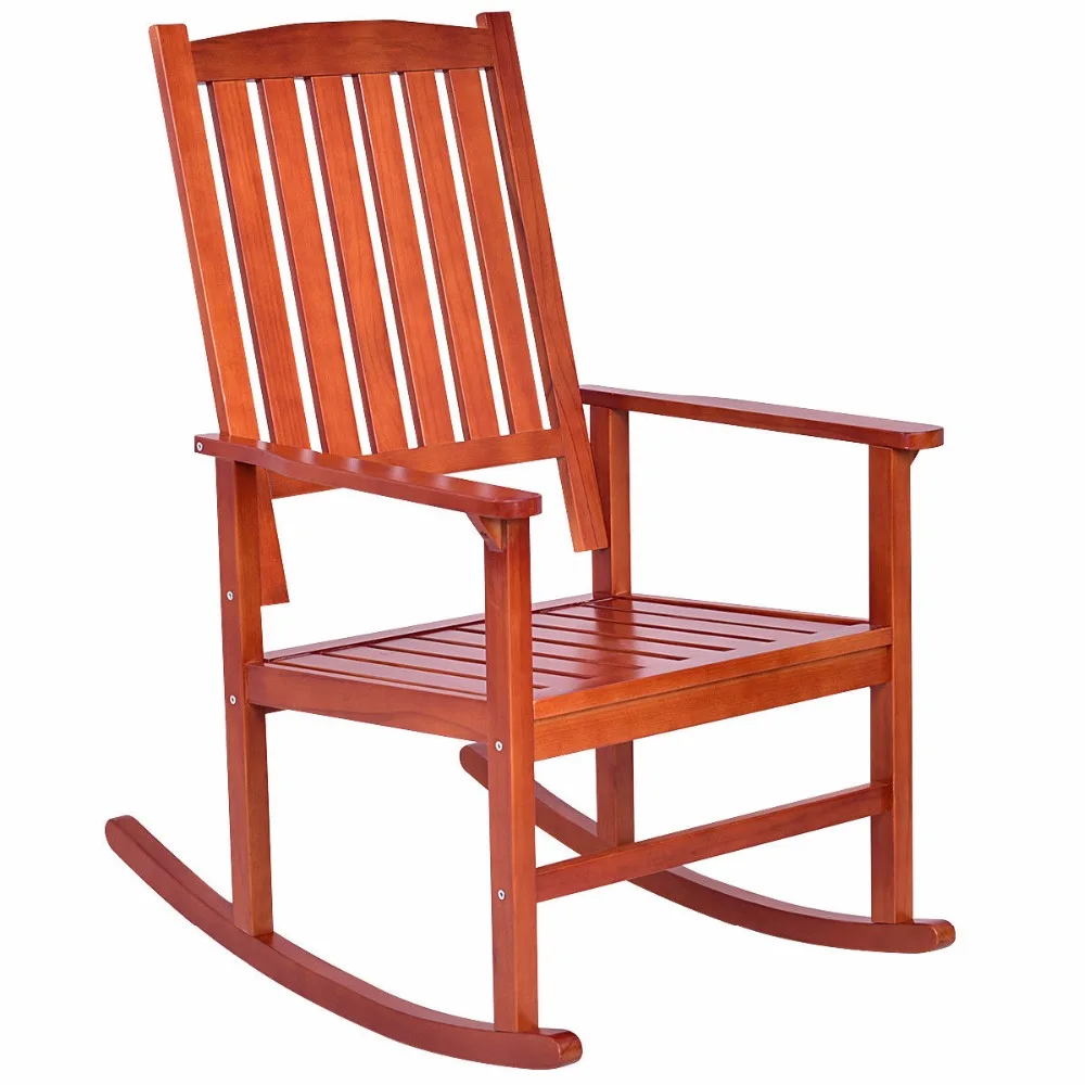 Giantex Set Of 2 Wood Rocking Chair Porch Rocker Indoor Outdoor