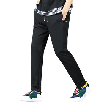 

2018 Autumn New Pockets Solid Mens Joggers Sporty Winter Cotton Pants Men Straight Pants Sweatpants Men Casual Long Pants