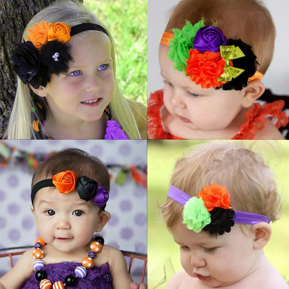 

Baby Girls Halloween Headband Bow Elastic Hair Head Hairband Phtography Props baby headband baby hair accessories for girl