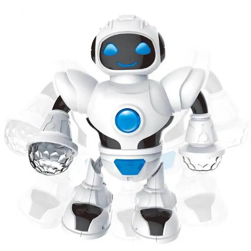 drop shipping music robot cool dance led robot toy white durable robot music