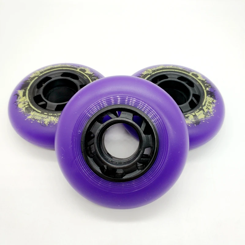 Роликовые колеса, колеса для скейта 85 A, фиолетовые колеса 72 мм 76 мм 80 мм ABEC-9
