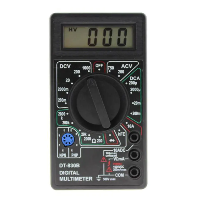 DT-830B ЖК-цифровой мультиметр AC DC 750 1000 в Вольтметр Амперметр Ом тестер Цифровой мультиметр