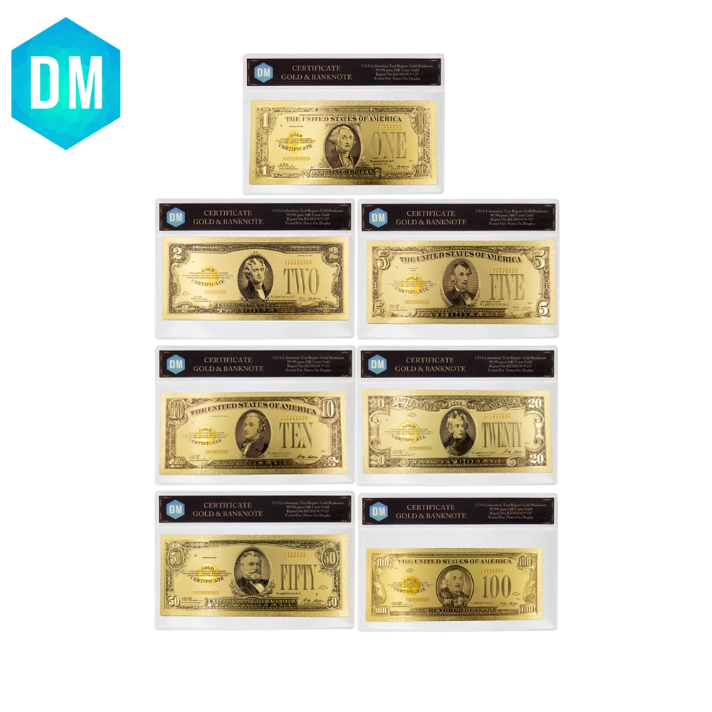 American 1928 Year One Dollar Gold Banknote Currency Bill Note with COA Sleeve