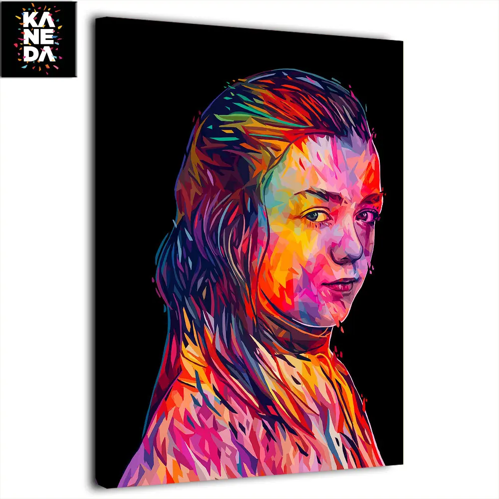 

Modular printed canvas painting Abstract Arya Game of Thrones by KANEDA Art wall pictures for living room posters and prints