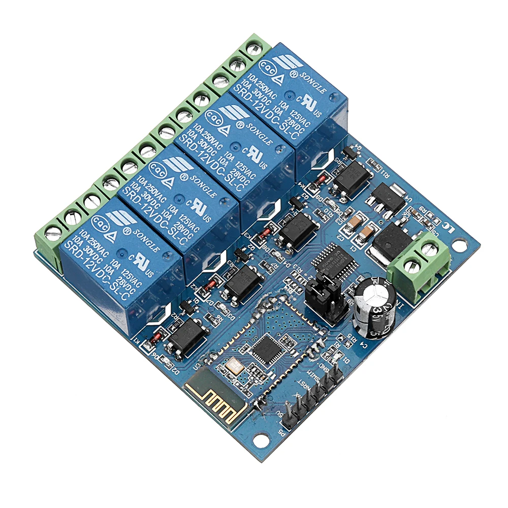 

DC12V 4-Channel Android Mobile bluetooth Relay Module bluetooth Relay Module for Android Mobile Remote Control Switch