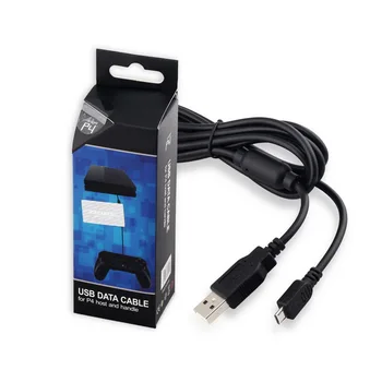 

1.8M black usb Charging Data Cable usb micro line For PlayStation 4 PS4 Controller for P4 host and handle