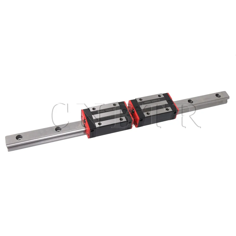 

CNBTR 2pcs HGH20CA Linear Guide Rail Sliding Block Carriage & 40cm HG20 Linear Sliding Guide Rail Guideway