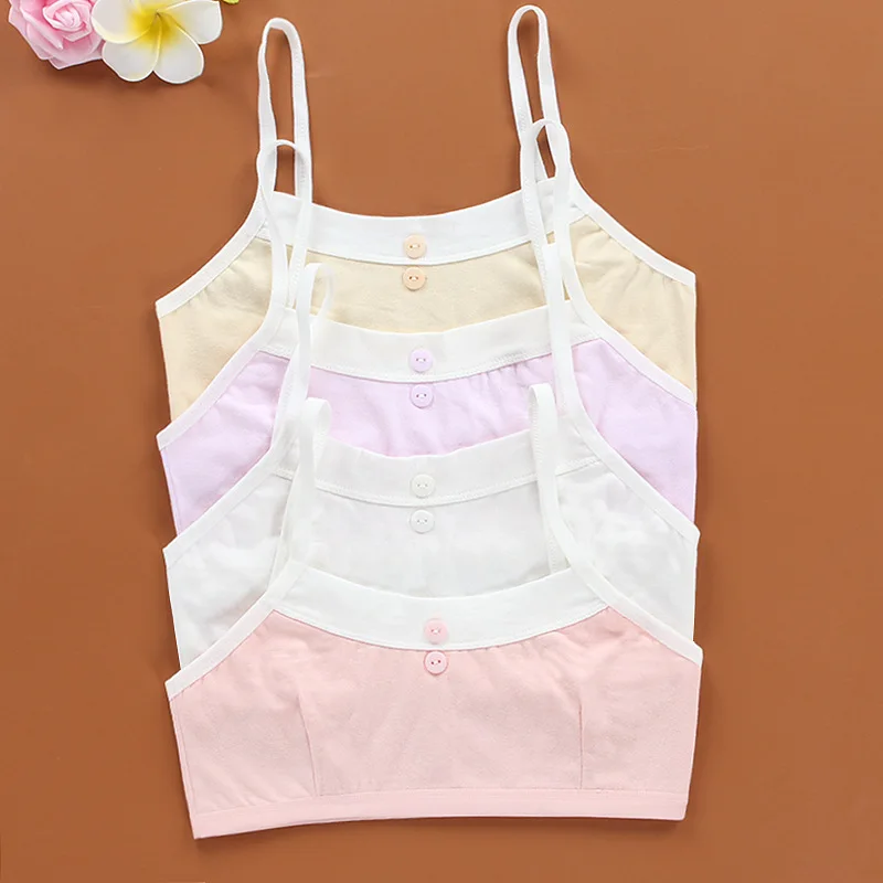 

High Quality Dot Girl Bra Training Bra Kids Bra Teenage Underwear Cotton Bra Young Student Puberty Lingerie