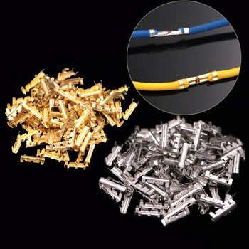 

100pcs U-shaped Docking Connector Line Pressing Button Quick Splice Electrical Crimp Terminal Wire Connectors 0.5 to 1.5 Square