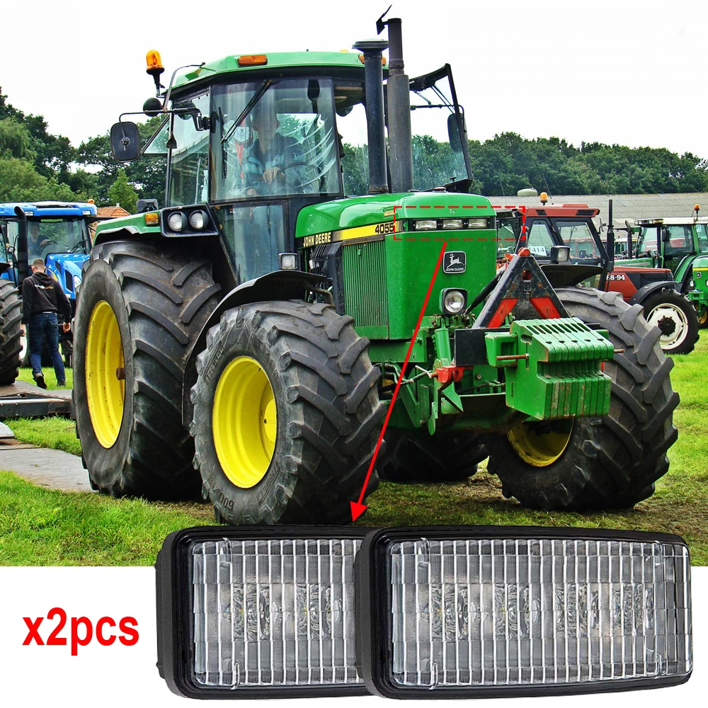 

JD 40-8010T Series LED Front Hood or Top of Cab Light 20W RE306510 LED Floodlight for JD 4040 4050 4055 4450 4640 Tractors x2pcs