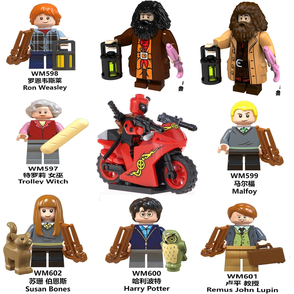 

Single New Deadpool Series Legoingly Figure Set Rubeus Hagrid Ron Hermione Building Blocks Brick Toys for Children