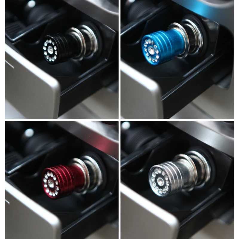 Senior Diamond Car Cigarette Lighter Black / Bule / Red / Silverin