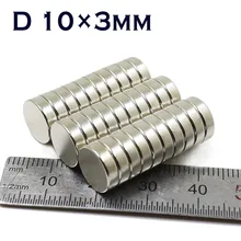 

20pcs Neodymium magnet 10x3 Rare Earth small Strong Round permanent 10*3mm fridge Electromagnet NdFeB nickle magnetic DISC