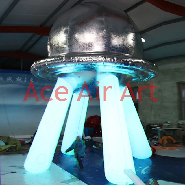 Giant inflatable UFO Dome silve flying saucer dome ,UFO model with