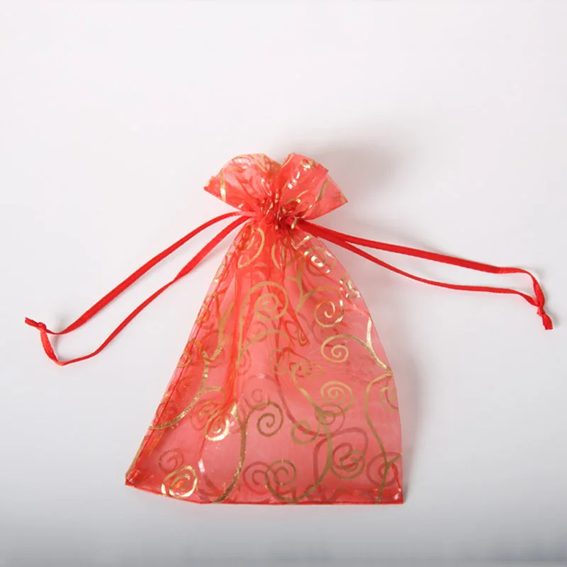 100 шт. 9x12 см свадебной и мешочек из органзы конфеты День Святого Валентина Drawstring День Рождения Украшения Drawstring сумки