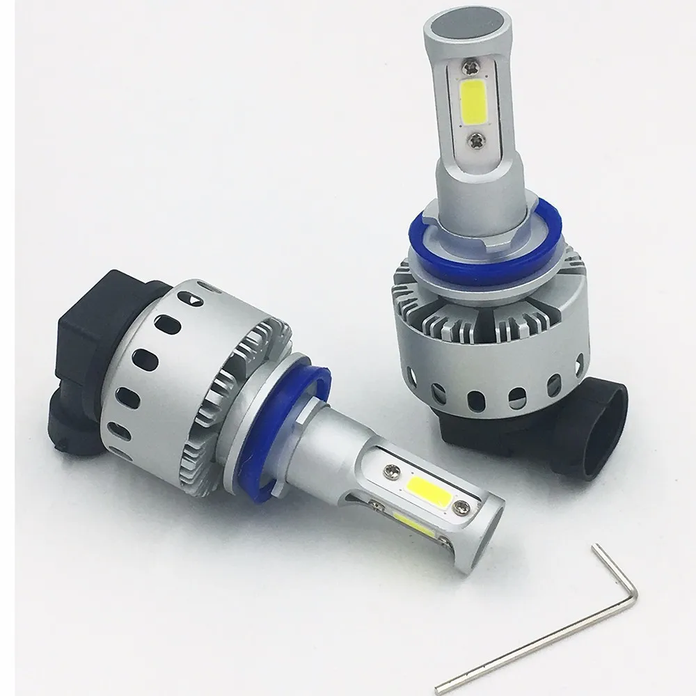 Beste Kopen 7P H11 Led Headlight Bulb COB Chips 90W 1000LM 6500K Auto
