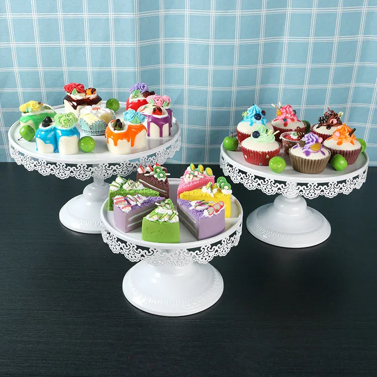 

Creative Home Sweet Cake Frame Iron Lace Cake Plate West Tray Snack Plate Wedding Birthday Party Cake Stand Supplies