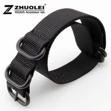 18mm 20mm 22mm 24mm 26mm Noir L’otan Durable Nylon Poignet Bracelet de montre De Bande Militaire de L’armée Nylon Plongeurs En Acier Inoxydable Boucle fermoir