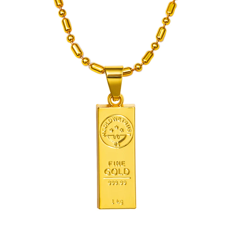 NYUK Pendant Necklace New Design Hot Sale Gold Plating Bullion Pendants