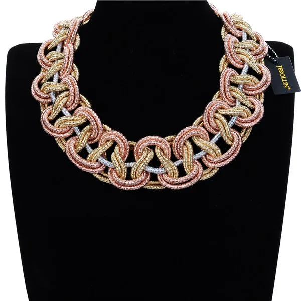 5 цветов, большое длинное массивное ожерелье из полимерных бусин, подарок ручной работы, модное ожерелье с кулоном для женщин - Окраска металла: N0012297