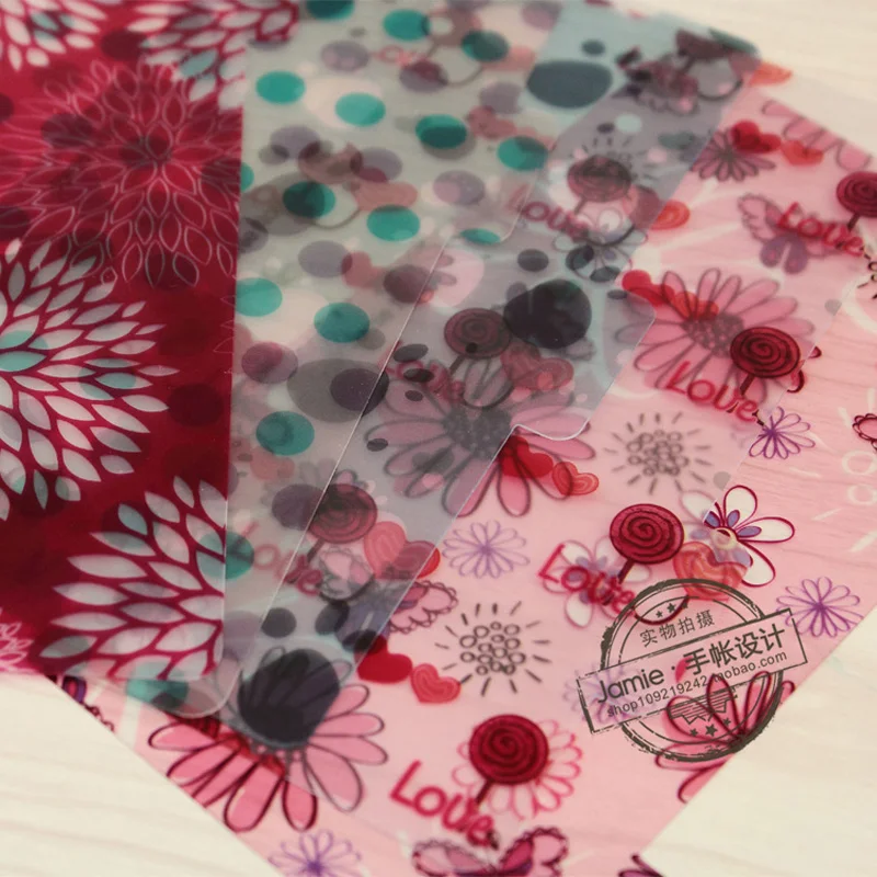 

PP Material Dividers Vintage Printing Flower Separator Plate Bookmark Notebook Diary Planner Index Paper Core Gift Stationery