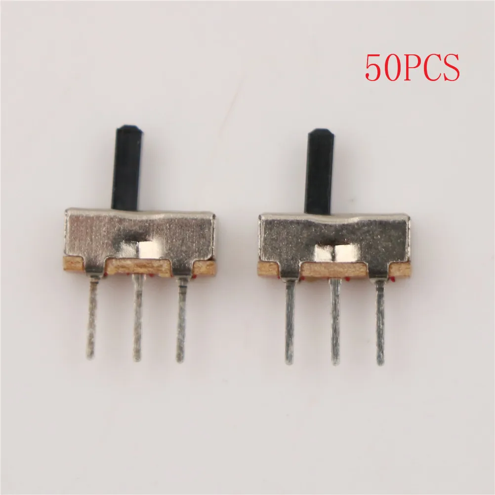 50 Pcs SS12D00G3 2 Position SPDT 1P2T 3 Pin PCB Panel Mini Vertical Slide Switch
