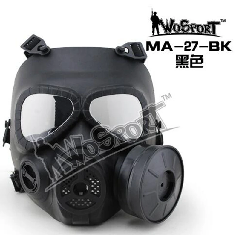 Военная Тактическая пластиковая маска для стрельбы из смолы, маска для пейнтбола, противогаз с вентилятором CS, маска для страйкбола
