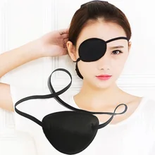 Parche de ojo médico cóncavo de ambliopía para hombre y mujer, parche de pirata para ojo para fiesta de Halloween, accesorio de disfraz Unisex