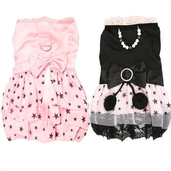

PETALK Spring Summer Dog Harness Dresses Princess Dress For Dogs Cat Puppy Skirt Clothing XS S M L XL