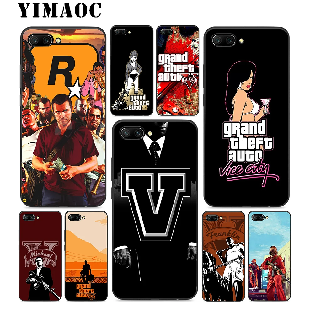 YIMAOC GTA 5Grand Theft Мягкий силиконовый чехол для huawei Honor mate 10 P20 P10 P9 P8 P Smart Y6 6A 7A 7X 7C Lite Pro 2017