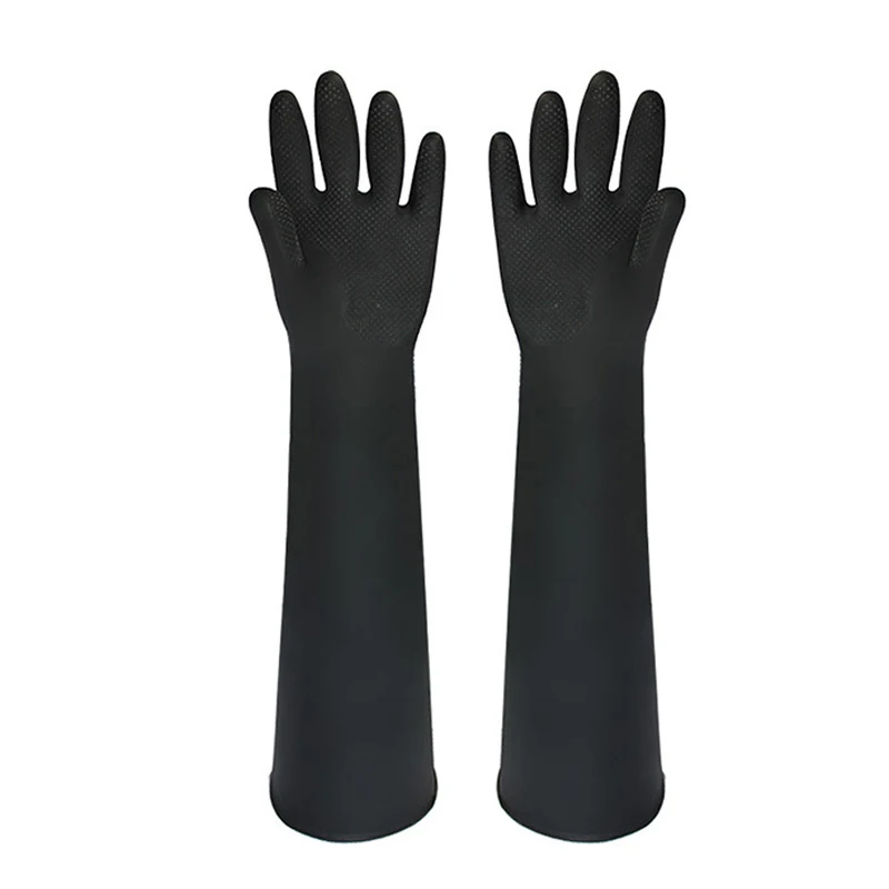 

5 Pairs/lot Acid Alkali Resistant Gloves Latex Industrial Chemical Resistance Anti-skid 60cm Length Working Protective Gloves